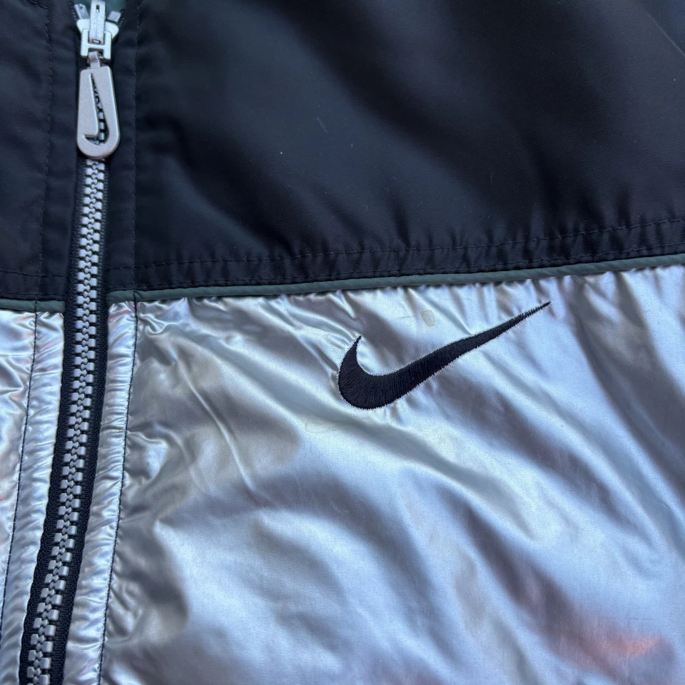 Chaqueta Reversible Acolchada Nike De Colección Años 90 Para Hombre’s L Puffer Deletrear Cremallera Completa Foto 4 de 4