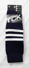 TCK Unisex Elite Striped Baseball Over The Calf Socks DH3 Navy Small NWT