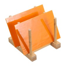 4 x 6 Inch Stained Glass Sheets, 2 Sheets Transparent Art Glass, Orange-Red