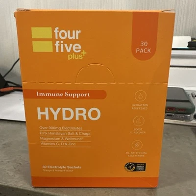 fourfive Plus Hydro Immune Support Orange & Mango 30 Electrolytes Sachets Long