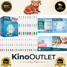 Soft Bristle Travel Toothbrushes, Bulk 100 Pack - Ergonomic Design for All Ages