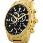 Citizen Eco Drive Men's Chronograph Gold Tone Stainless Watch AT2132-53E