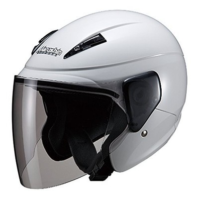 Marushin Motorcycle Helmet Semi-Jet M-520XL White XL Size (61-62cm) Part Number