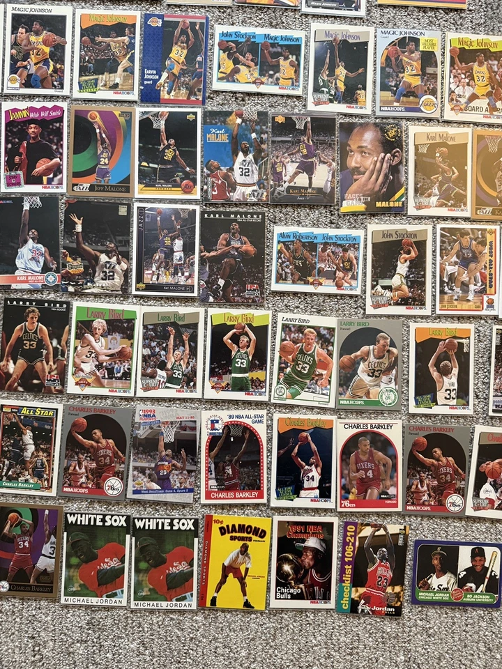 Огромный лот карточек НБА. Майкл Джордан! Хороший ассортимент. Классика. Винтажные звезды. - Изображение 3 из 4