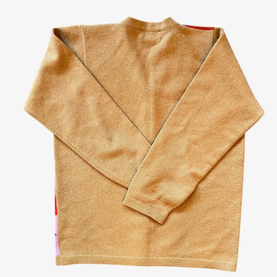 Cárdigan de cachemir Neiman Marcus M patrón geo multicolor  Foto 2 de 4