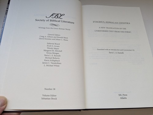 Evagrius's Kephalaia Gnostica : New Translation of Unreformed Text from Syriac - Picture 8 of 15