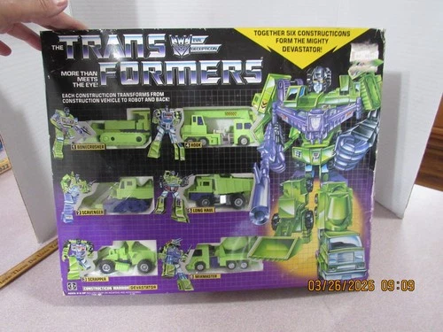 Vintage G1 Transformers Devastator Construction Warrior Figure Set Hasbro