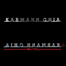 Edelstahl Heckemblem „Karmann Ghia“ Für VW Type 3/Type 34 Deckel Script Badge