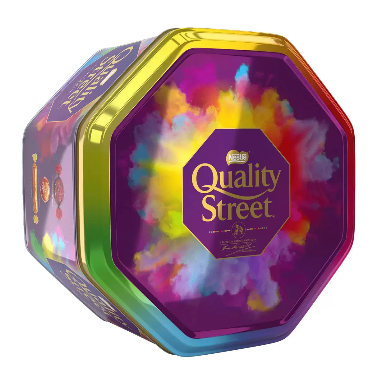 Nestle Quality Street Individually Wrapped Milk Dark Chocolate Toffee Tin 1.93kg