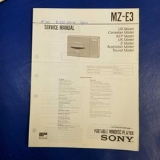 SONY MZ-E3 Service Manual Original Paper OEM Repair Guide - USA