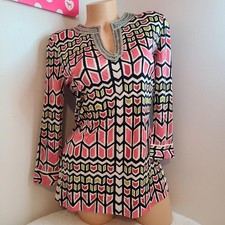 Tory Burch 100% Silk Beaded Tunic Blouse Size Sm