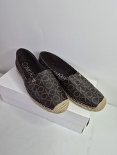 CALVIN KLEIN Womens Vez CK Monogram Espadrill...