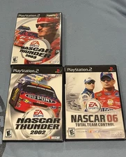 EA Sports Play Station 2 Nascar Thunder 2002 & 2003, Nascar 06 TTC USED BUNDLE