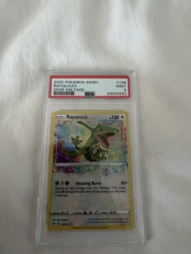2020 Pokemon SWSH Rayquaza VIVID VOLTAGE PSA MINT 9 #138