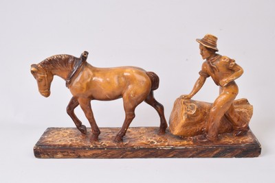 Large Plaster Centerpiece Horse Arnova 659 Figure