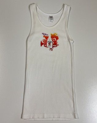 Vintage Malibu Rum Ribbed Tank Top Sz L Indie Sleaze Stretch Alcohol Beach Y2K