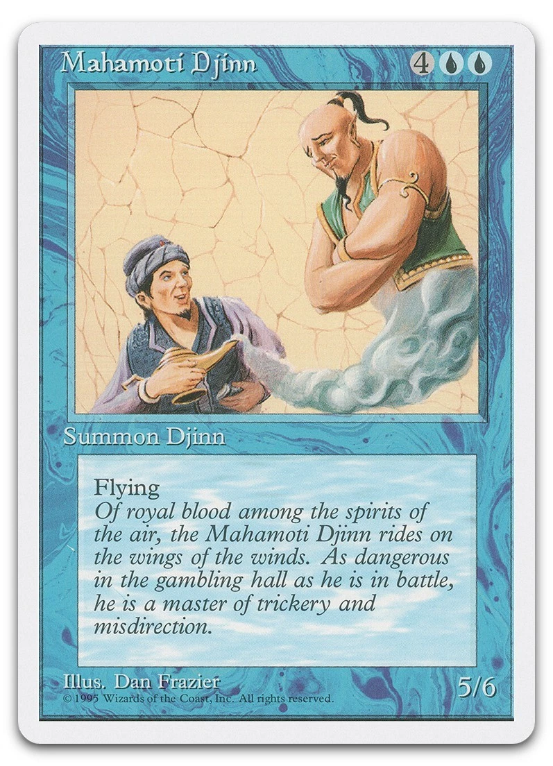 Mahamoti Djinn (NM) Fourth Edition 4ED Magic MTG