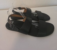 Sandali Zara uomo neri doppio cinturino flat slingback EU 45 US 12 - minimalisti