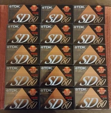 TDK SD 60 1992 USA TYPE II BLANK CASSETTE TAPES LOT OF 15 NEW, Sealed