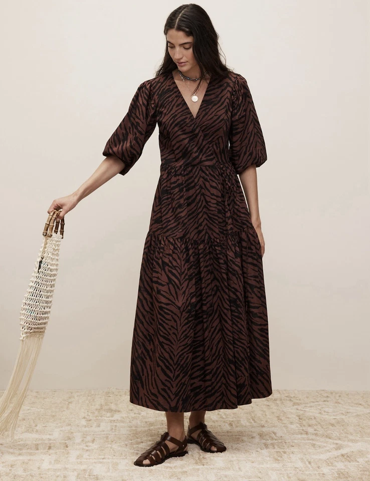 Banana Republic белый лотос хлопок надежном платье размер маленький M новый с Ярлыками RT$250 - Изображение 4 из 4