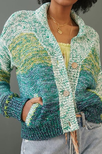 Anthropologie Pilcro Mountain Sunset Embroidered Cardigan Sweater Size XL - NWT - Picture 3 of 6
