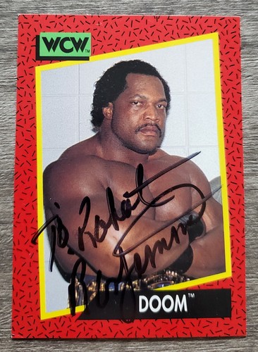 Ron Simmons Signed 1991 WCW Card #149 WWE WWF Wrestling Impel LEGEND RAD - Picture 2 of 2