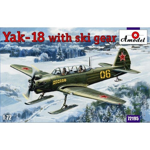 Amodel 72195 Plastic model airplane kit 1:72 Yak-18 with ski gear - kits model - Picture 8 of 24