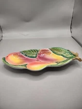 Hand Painted Pear Plate Made In Italy 6922