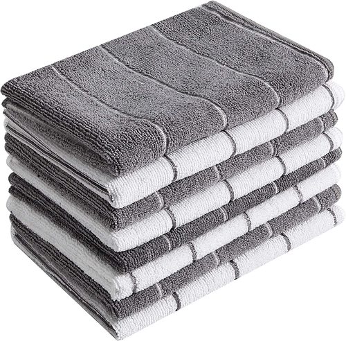 Microfiber Kitchen Towels - Super Absorbent, Soft and Solid Color Dish Towels, 8