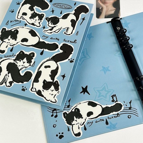 A5 Binder Kpop Idol supporto carta fotografica cartone animato gatto cane scheda archiviazione album fotografico - Foto 13 di 49