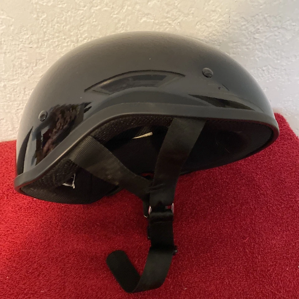 Medio casco de motocicleta AFX FX - 200S negro brillante liso talla L excelente estado Foto 3 de 4