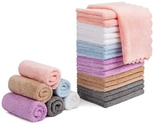 Makeup Remover Cloths, Cleansing, Reusable, Soft & Washable Coral 