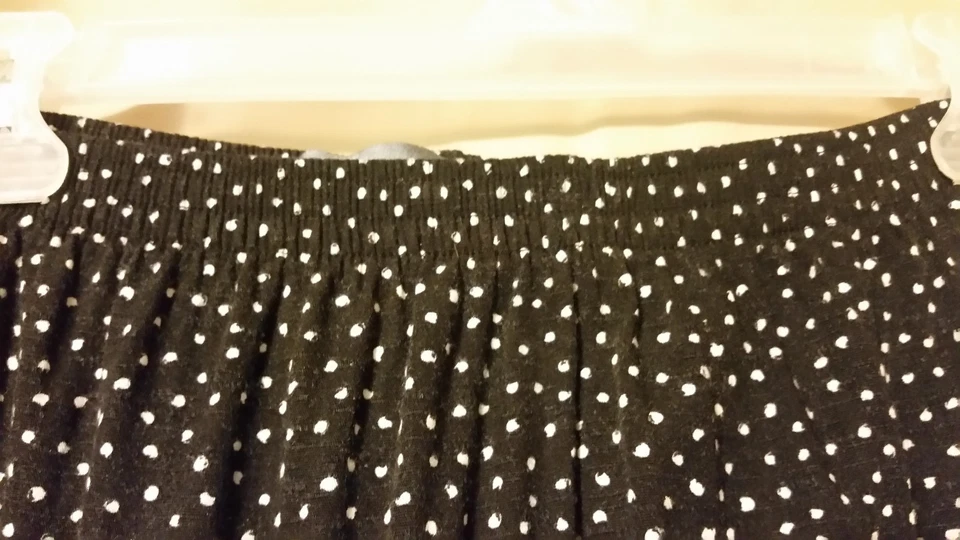 Koret - Falda acampanada talla grande azul con lunares blancos rayón SB7/ Foto 2 de 3