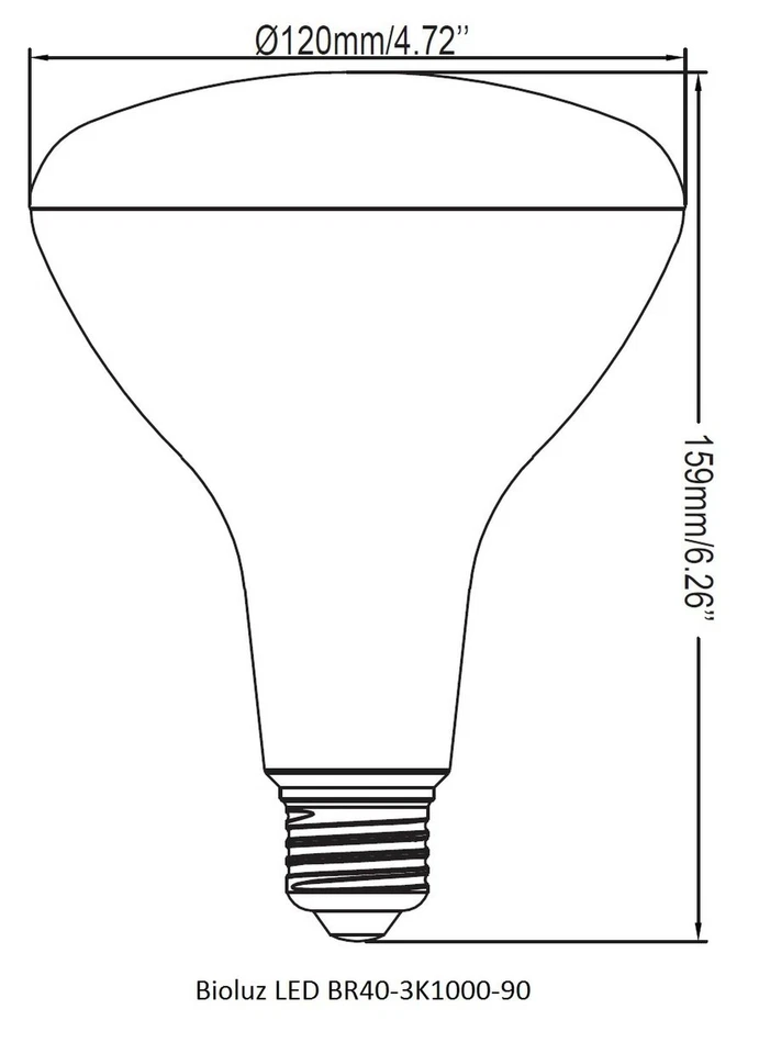 4 Pack Dimmable BR40 by Bioluz LED, Indoor/Outdoor 100W Equivalent (Uses 13W)... - Image 3 of 4