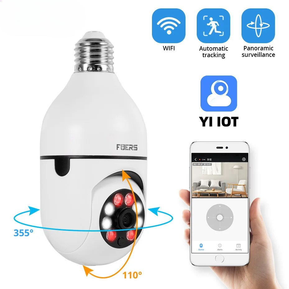 Surveillance Camera Full Color Night Vision Automatic Tracking Security Monitor