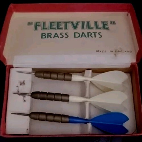 2 sets,6 Darts,Vintage Steel Tip Darts Made In England W/Original Box