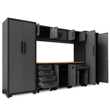 TCE Storage System, 9-Pcs Workshop Set, Included Steel Drawers Rolling Chest