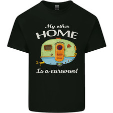 My Other Home Is a Caravan Caravanning Mens Cotton T-Shirt Tee Top