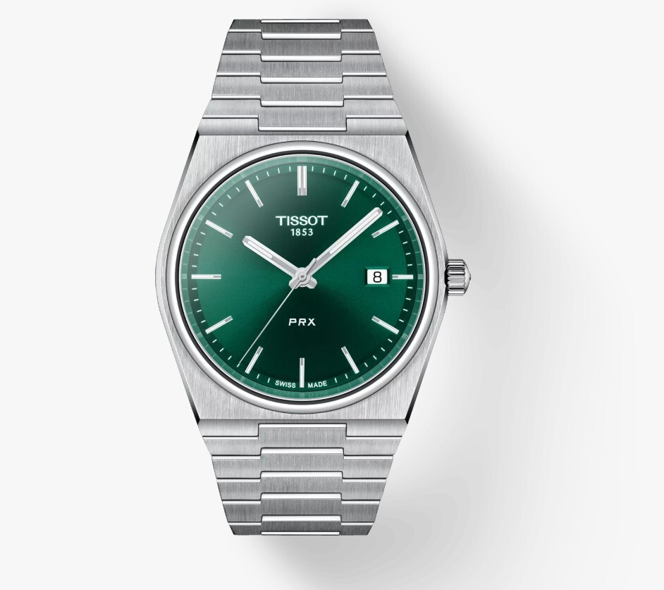 Tissot PRX T-Classic Quartz Green Dial Men display picture 2