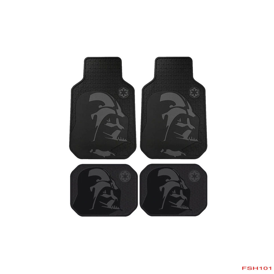 New 7pcs Star Wars Darth Vader Car Truck Floor Mats Steering Wheel Cover Set — 第 2/4 张图片