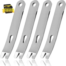 4 Pcs Mini Pry Bar, Pocket Stainless Steel Pocket Crank Crowbar Small Prybar EDC