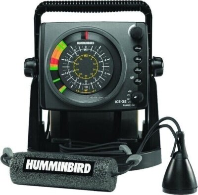 Humminbird Fishing 3-Color Dual Beam ICE-35 Flasher w/7Ah Battery 407020-1