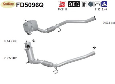   Ruß-Partikelfilter Audi, Seat, Skoda, VW, 2.0 TDI, 125/130kW, Silizium, Euro 5