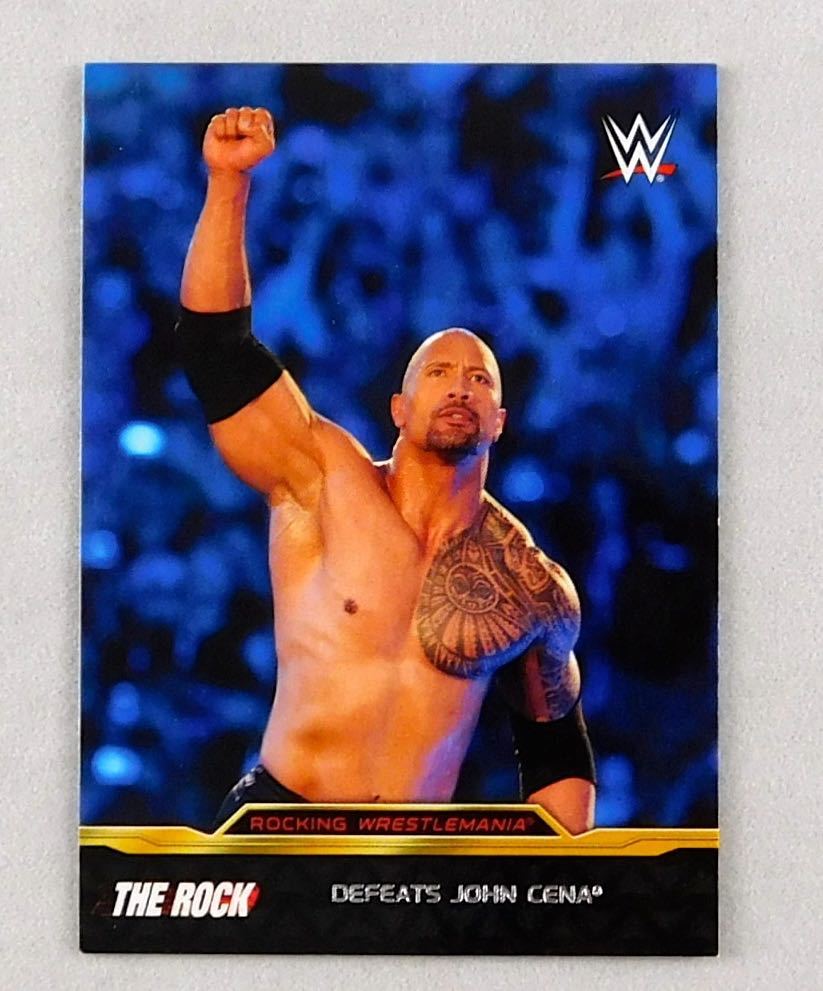 The Rock WrestleMania WWE Wrestling Trading Card WWF Topps Raw