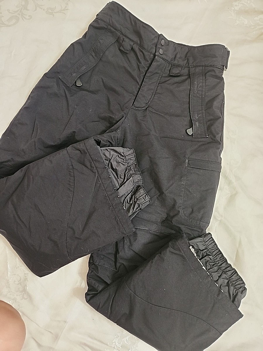 Patagonia Kids Large Ski Snow Pants Black W28/L26 Adjustable Waist
