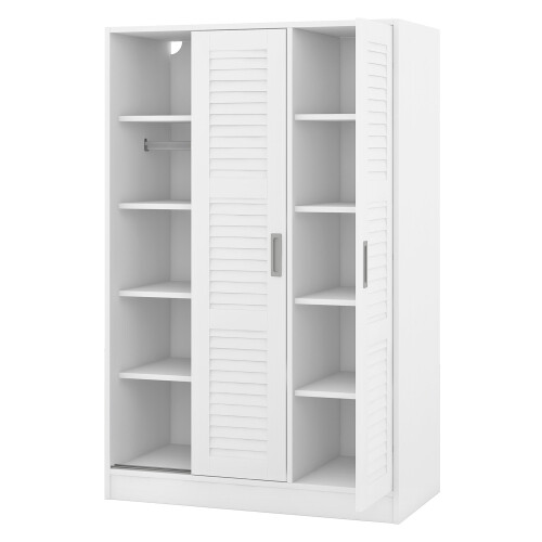 3-Door Wardrobe and 2 Drawers 4-Door Wardrobe with Drawer Bedroom Furniture Sets - Picture 51 of 66