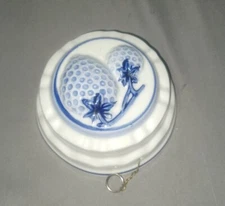 Vintage Hand Painted Delft Blue Ceramic Hanging Kitchen Wall Molds Strawberry