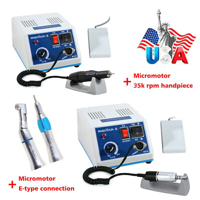 Dental Lab Marathon Electric Micromotor Polishing Unit / 35K rpm Motor Handpiece