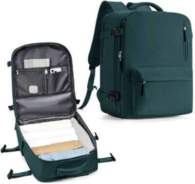 WONHOX Large Travel Backpack Carry on Flight Approved Laptop A6-peacock Blue 