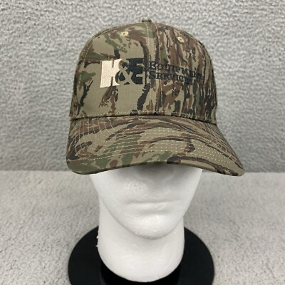 #ad Hamp;E Equipment Services Camo Hat Cobra Hook Loop Strap Dad Cap Hunting Outdoors $9.95